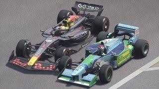 Max Verstappen vs Jos Verstappen | Red Bull 2025 vs Benetton 1994 at Sakhir, Bahrain