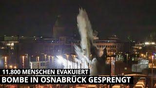 Video zeigt Sprengung einer Weltkriegsbombe in Osnabrück: 11.800 Menschen evakuiert