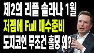 제2의 리플 솔라나 1월 저점에 Full 매수준비 도지코인 무조건 홀딩 왜?