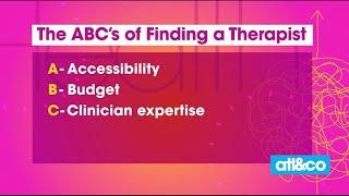 Tips for Finding a Therapist