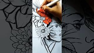 Easy and beautiful portrait|| Self creativity drawing || #creativity#artsupplies#portraitpainting