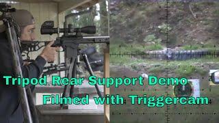 Tripod Rear  Support Demo and tips. Filmed through the scope with Triggercam.