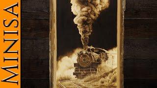 Pyrography: How to woodburn a Train with Steam Cloud!