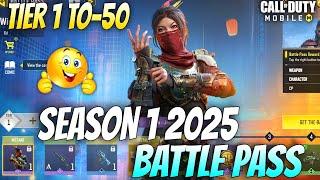 Season 1 Battle Pass all Rewards (Tier-1 To Tier 50) | Wings of Vengeance Battle Pass | CoD Mobile