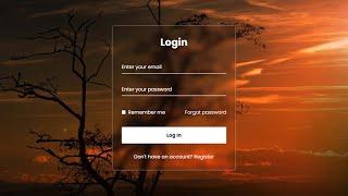 Create a Login Form in HTML and CSS  |  Glassmorphism Login Form in HTML _ CSS