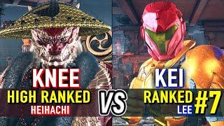 T8  KNEE (Heihachi) vs KEI (#7 Ranked Lee)  Tekken 8 High Level Gameplay