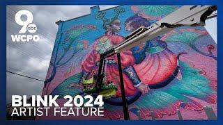 Meet the artist behind a mural in Over-the-Rhine for BLINK 2024