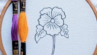 VERY EASY AND BEAUTIFUL FLOWER HAND EMBROIDERY DESIGN FOR BEGINNERS