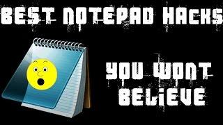 Unbelievable Notepad Tricks and Hacks|| Microsoft Hasn't Revealed Yet.