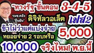 แจกเงินเฟส2 ช้าไม่ว่าแต่แบ่งจ่าย5000จริงไหม ทางรัฐขั้นตอนไหนรับเงิน ไม่มีสมาร์ทโฟนลงทะเบียน พ.ย.นี้