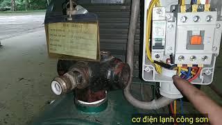 CÁCH CHỈNH ÁP SUẤT CHẠY MÁY NÉN KHÍ FUSHENG, how to adjust the stop pressure of the air compressor.