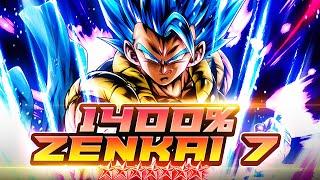 Z7, 1400%, 14* LF GOGETA BLUE'S LONG AWAITED ZENKAI! HIGH DMG GLASS CANNON! | Dragon Ball Legends