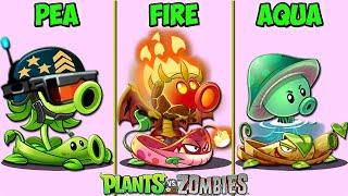 All Plants 3 Team PEA x FIRE x WATER Battlez - Who Will WIn? - Pvz 2 Plant vs Plant