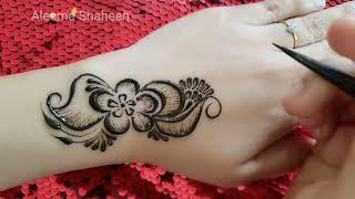 Very simplest arabic mehandi design for one finger -gulf mehndi design eid special 2025 @HENNAART