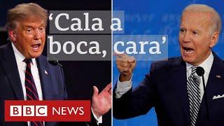 'Cala a boca, cara': Trump e Biden fazem debate caótico