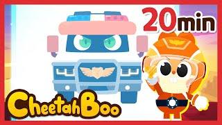 The strongest dino police! Dino car Trigon! | Rescue Vehicle song | Nursery rhymes | #Cheetahboo