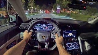 2021 Lamborghini Urus POV Night Drive (4K)(ASMR)