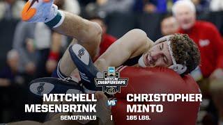 Mitchell Mesenbrink vs Christopher Minto: 2025 NCAA wrestling semifinal (165 pounds)