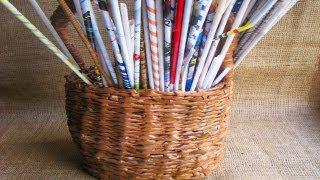 ▬► Как крутить трубочки из газет / How to twist the tube's from newspapers
