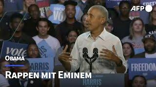 US-Wahlkampf: Obama rappt mit Eminem | AFP