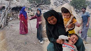 Zahra's effort in the mountains and preparing mountain pistachios for a living **