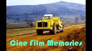 Building of the M5 between Weston-super-Mare & Burnham, 1970's Amateur Cine Film Home Movie