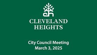 Cleveland Heights City Council March 3, 2025