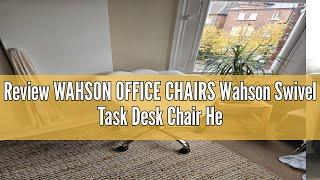 Review WAHSON OFFICE CHAIRS Wahson Swivel Task Desk Chair Height Adjustable with Gold Base for Home