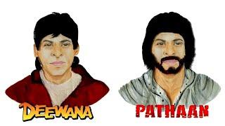 Shahrukh Khan Bollywood Journey | Deewana To Pathaan | 40+ Characters | Prashant Gupta Arts