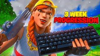 3 WEEK Fortnite Keyboard and Mouse Progression (INSANE)