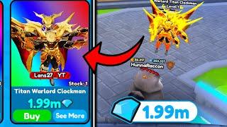 OMG! I GOT NEW RARE *ULTIMTAE* CLOCKMAN!!- Toilet Tower Defense