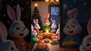 rabbit family Christmas #animation #animals #rabbit #christmas #shortvideo #reels #foryou