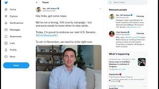 Jeff Jackson suspends bid for US Senate seat in North Carolina