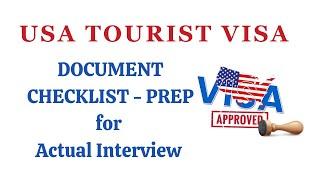 USA TOURIST VISA B1/B2 | WHAT DOCUMENTS TO BRING ON THE ACTUAL INTERVIEW