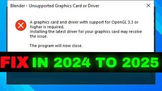 What To Do if Unsupported Graphics Card Or Driver showing in 2024 To 2025 [FIXED]