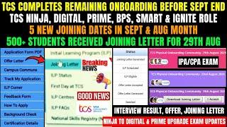 TCS IMP NEW BIG UPDATE, NEW DOJ, ONBOARDING, INTERVIEW RESULT, JULY NQT RESULT, OFFER JOINING LETTER