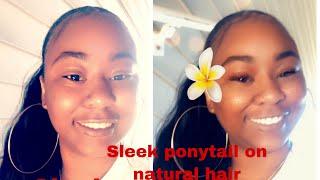 HOW TO | #SLEEK #PONYTAIL ON THICK NATURAL HAIR WITH WEAVE |C.Janeè|