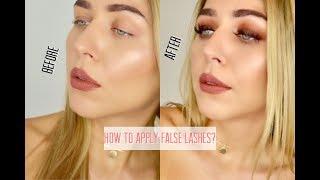 How to apply false lashes? | Easy & Fast | Ingrida G