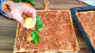 DÜNYANIN EN KOLAY LAHMACUNU BUDUR!EVDE 5 DAKİKADA PRATİK LAHMACUN NASIL YAPILIR