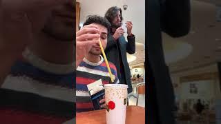 PASTA STRAW PRANK  #shorts