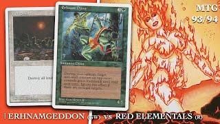 GW Erhnamgeddon vs Mono Red Elementals, Budget #mtg 93/94 | Old School Magic the Gathering | 724