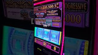 Day 7 spinning megabucks millions every day we're in Las Vegas!