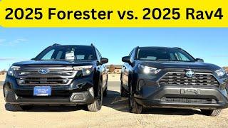 2025 Toyota RAV4 vs. 2025 Subaru Forester | Side by Side Comparison