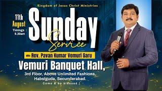 KJCM Sunday Service Live | 11th Aug 2024 || Rev. Pavan Kumar Vemuri | #kjcm | #live