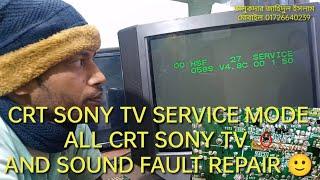 CRT SONY TV SERVICE MODE AND SOUND PROBLEM SOLVE