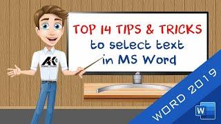 Word 2019 - TOP 14 TIPS & TRICKS to select text in MS Word