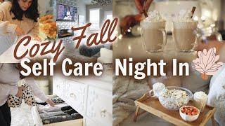 Cozy Fall Night In! My Self Care Routine! Pumpkin Spice Chai Latte Recipe! MissLizHeart