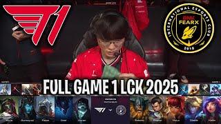 DORAN IN ZEUS MODE! - T1 vs BFX GAME 1 LCK SPRING 2025 W8D2 | T1 vs BNK FEARX G1 LCK 2025