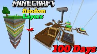 I Survived 100 DAYS on RANDOM Layer Chunk in Minecraft (HINDI)