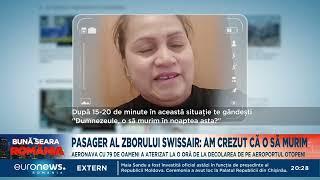 Pasager al zborului Swiss Air, aterizat de urgență la Graz: ”Am crezut că o să murim”